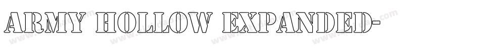Army Hollow Expanded字体转换